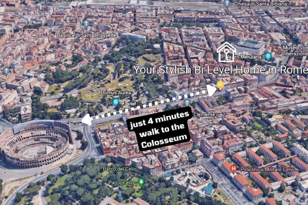 Stylish Loft - Colosseum 4 Min Walk -3 Beds -sleeps Up To 6 People Appartamento *
